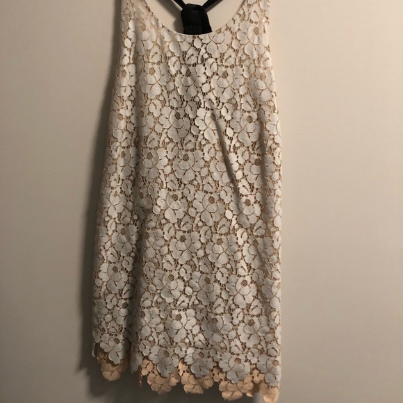 Lace Tank Top with Ribbon Straps - Picture 1 of 3